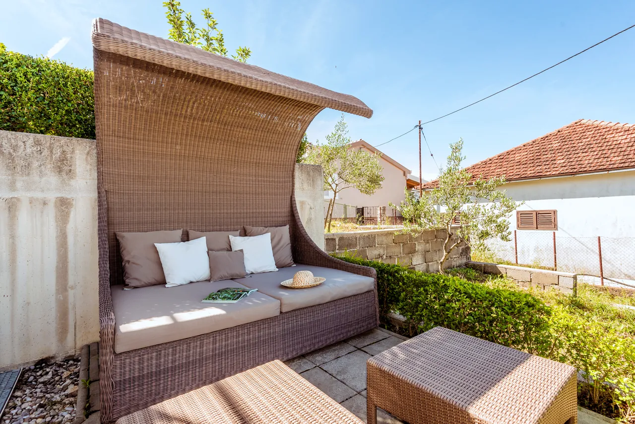 Sitzecke auf der Terrasse